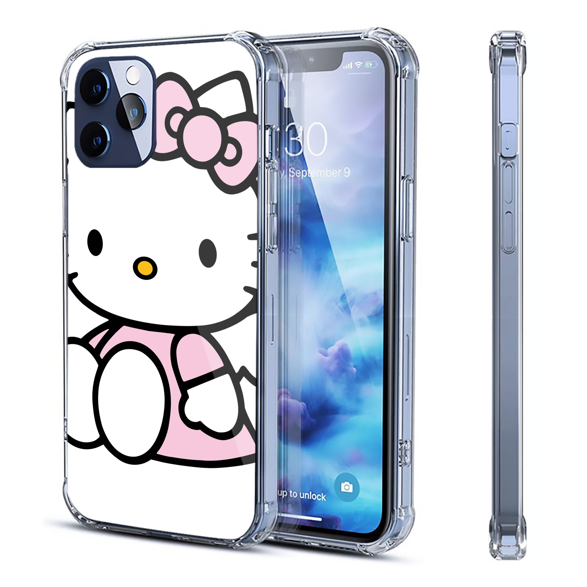 （画像用） Hello Kitty ハローキティ 【iPhone 12シリーズ対応】透明スマホケース（クリアソフトケース）
